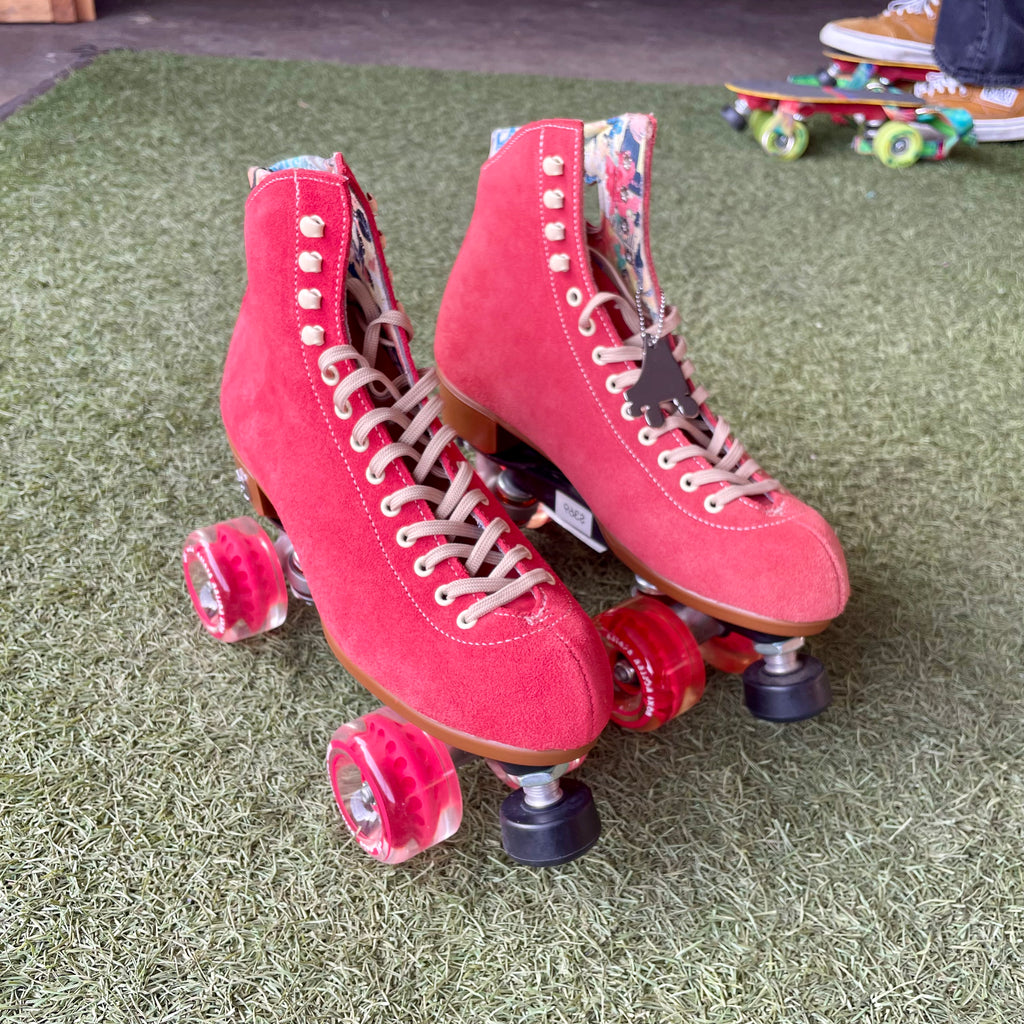 Adult Lolly Outdoor Complete Roller Skate  - POPPY RED SIZE 9